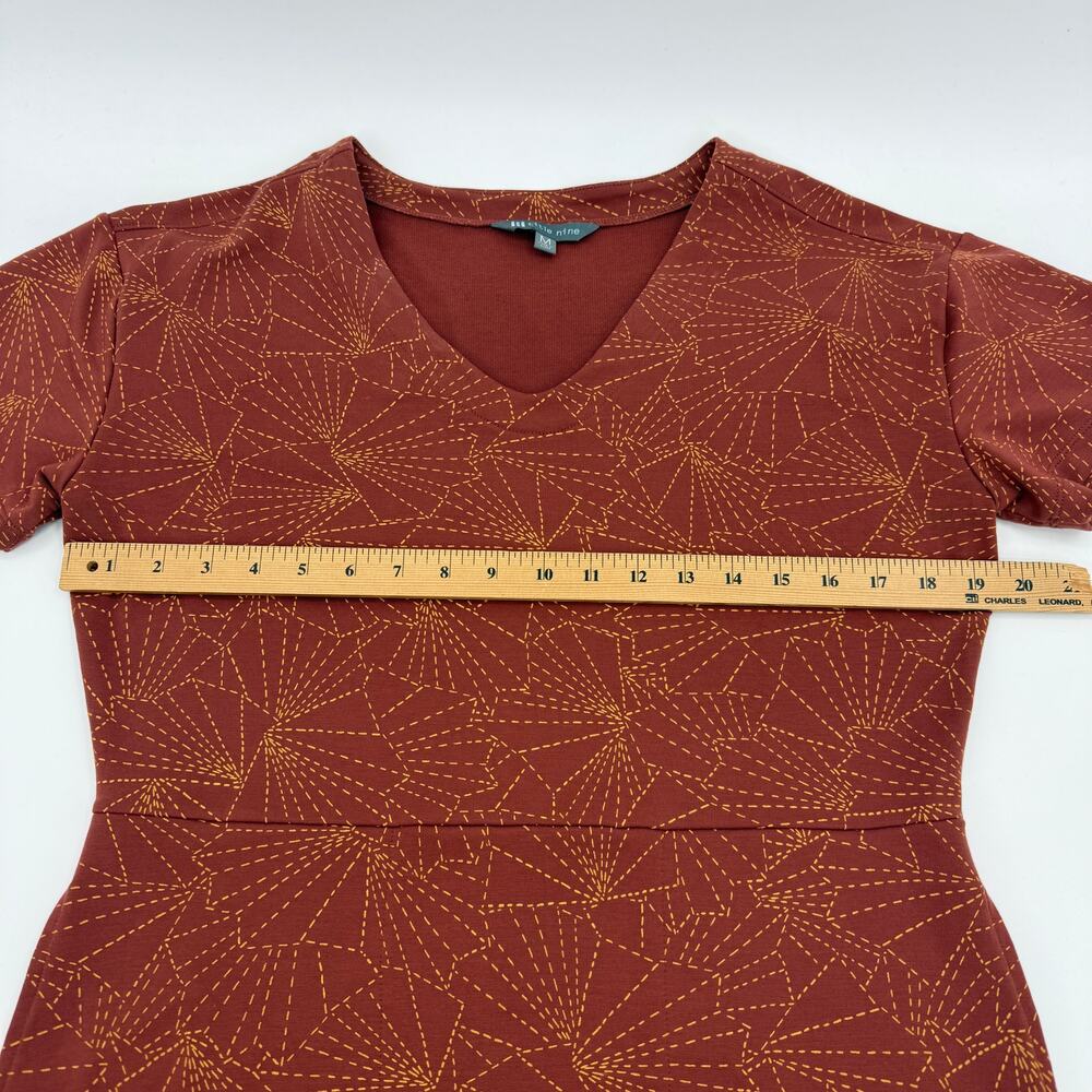 TITLE NINE T-Shirt Dress Pockets Size M Short Sleeve Summer Casual V Neck 120906 - Picture 7 of 9
